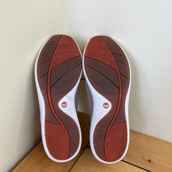 Clarks UnCruise Wavewalk Running Shoes Women's Sneakers White & Beige Leather - Picture 5 of 6